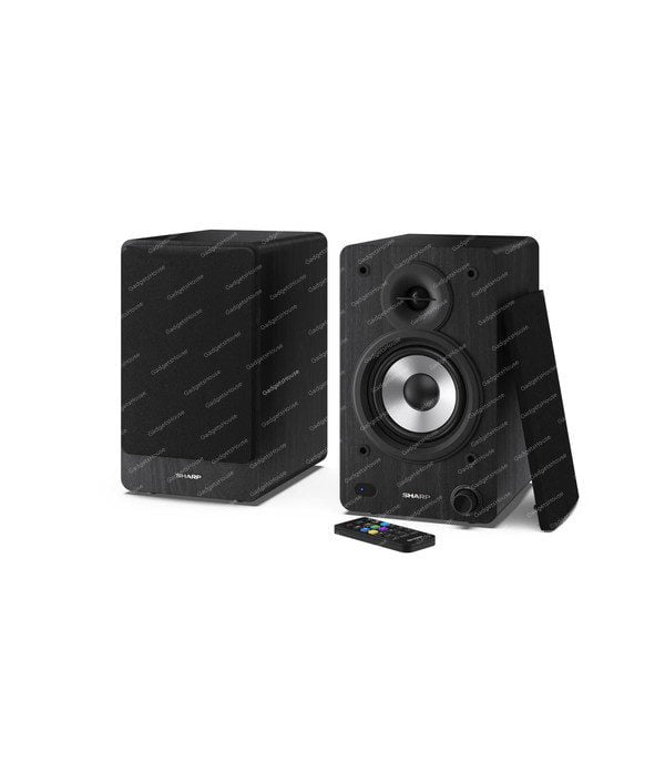 Sharp BookShelf Speakers 2-way Black Wired & Wireless 60 W